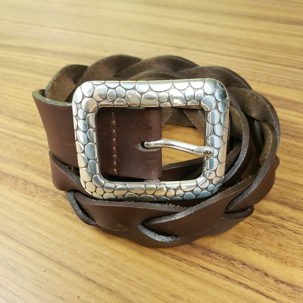 Brighton " Pebble Braid " Leather Belt Size 38